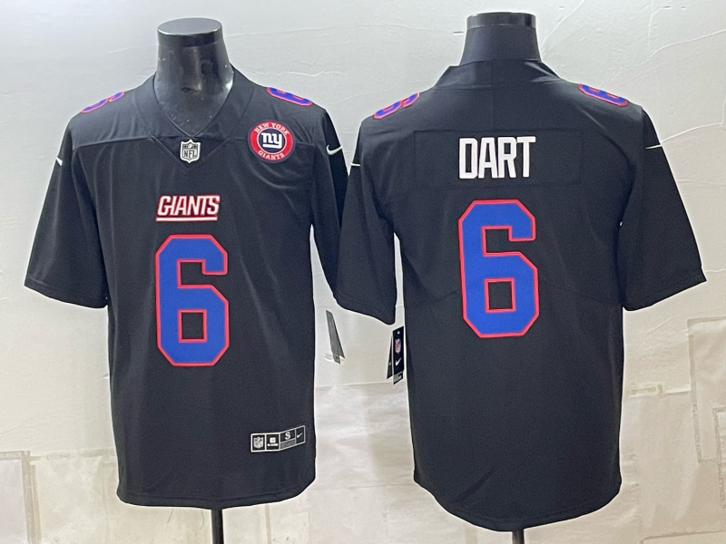 Men New York Giants #6 Dart black Nike 2026 NFL Game Jersey 1006002